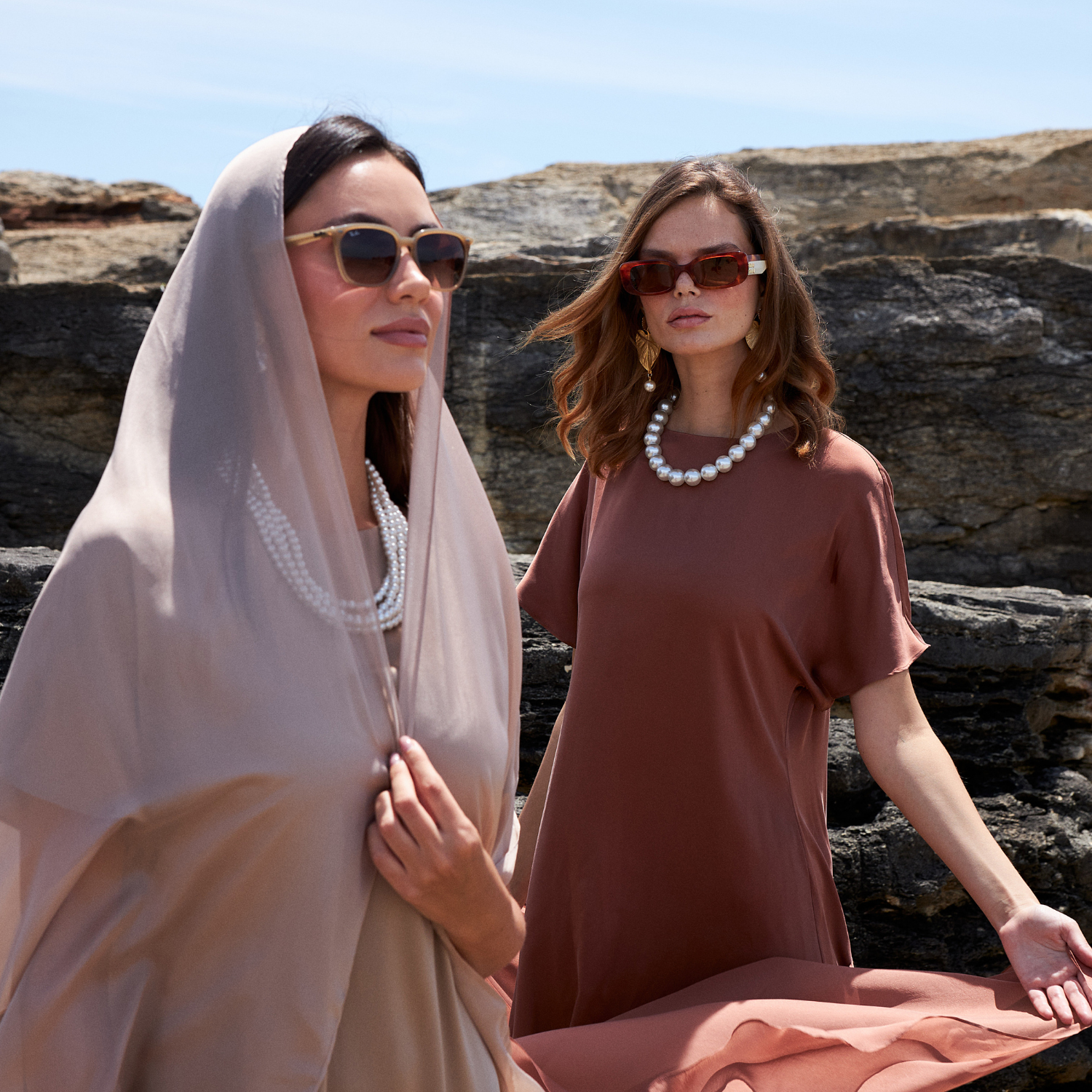 Naeliya Elbise | %100 İpek Kadın Elbise Mocha Brown | Noorvien